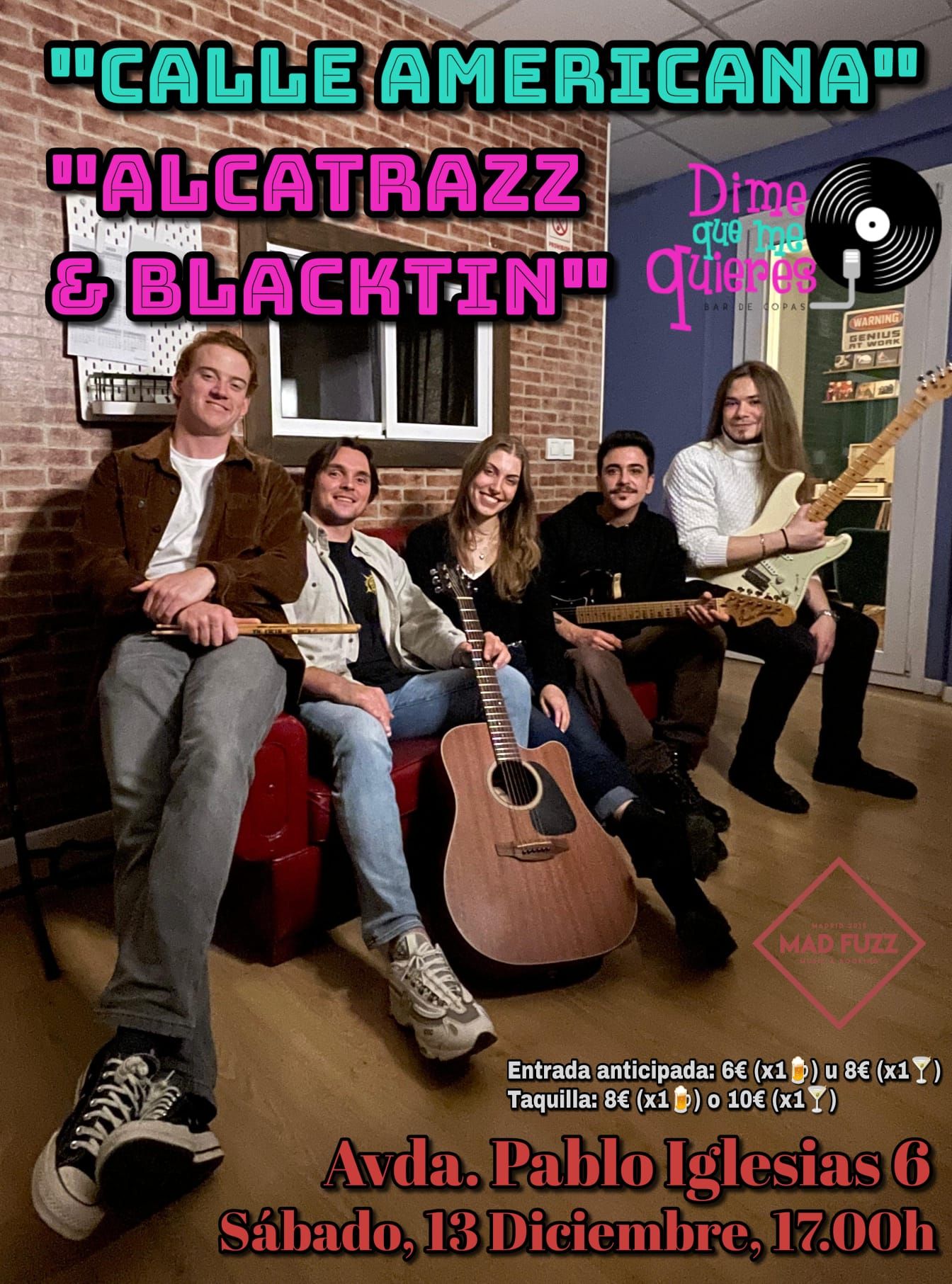 Dime que me quieres Madrid, Reservado para cumpleaños Madrid, Cumpleaños con concierto Madrid, Celebrar cumpleaños Madrid, Local para cumpleaños Madrid, 40 cumpleaños Madrid, Cumpleaños en bar de copas Madrid