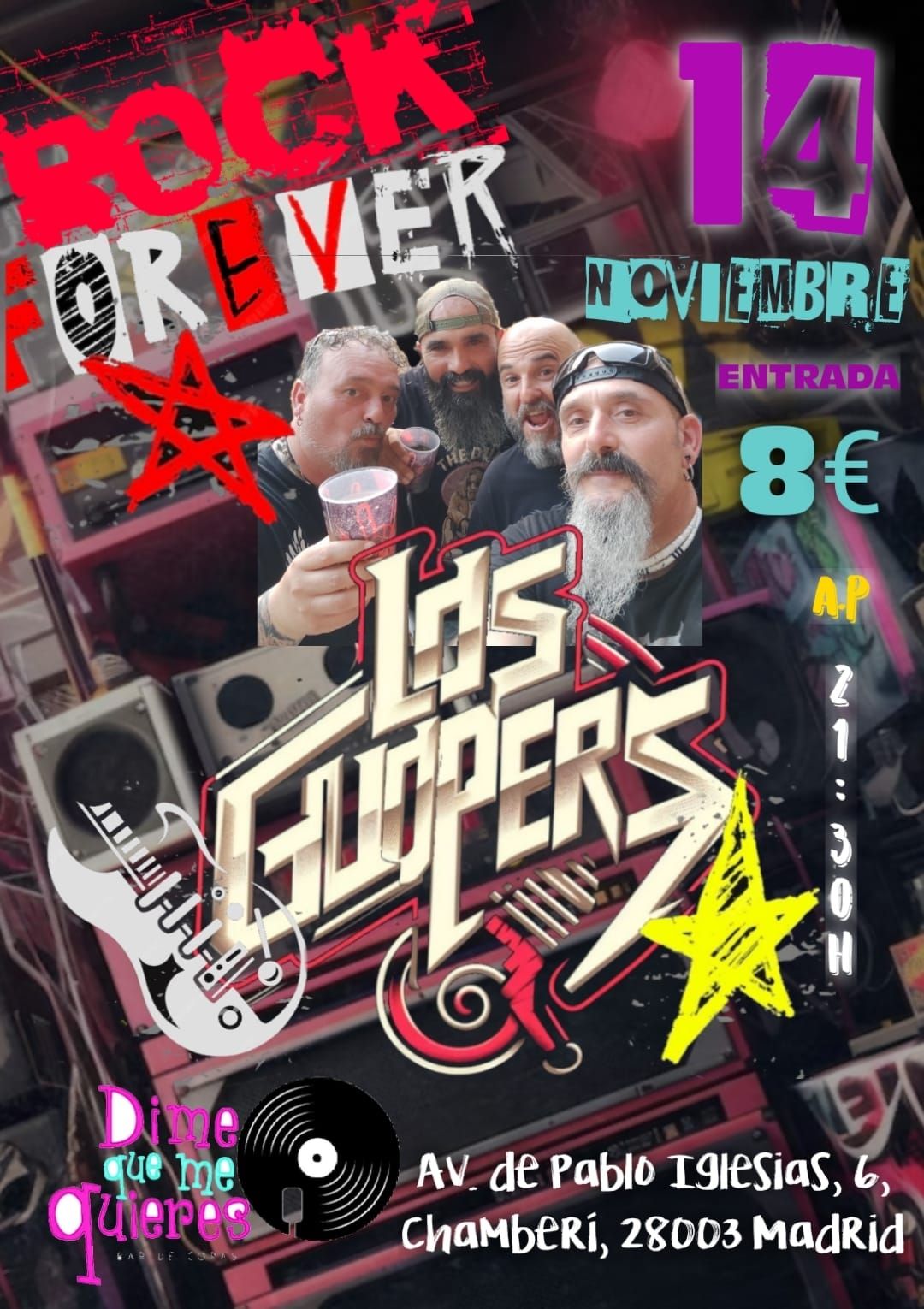 Dime que me quieres Madrid, Reservado para cumpleaños Madrid, Cumpleaños con concierto Madrid, Celebrar cumpleaños Madrid, Local para cumpleaños Madrid, 40 cumpleaños Madrid, Cumpleaños en bar de copas Madrid