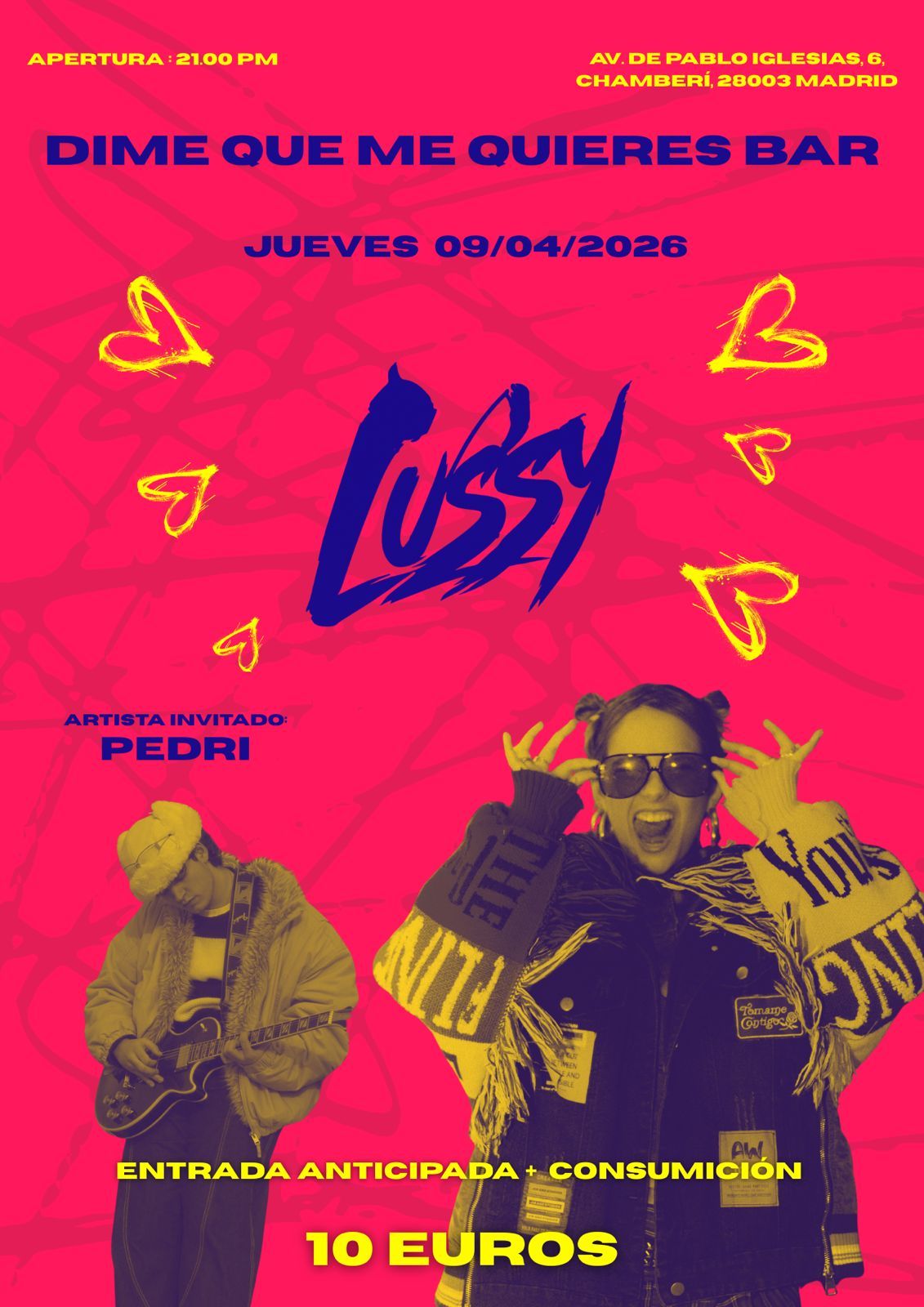 Dime que me quieres Madrid, Reservado para cumpleaños Madrid, Cumpleaños con concierto Madrid, Celebrar cumpleaños Madrid, Local para cumpleaños Madrid, 40 cumpleaños Madrid, Cumpleaños en bar de copas Madrid