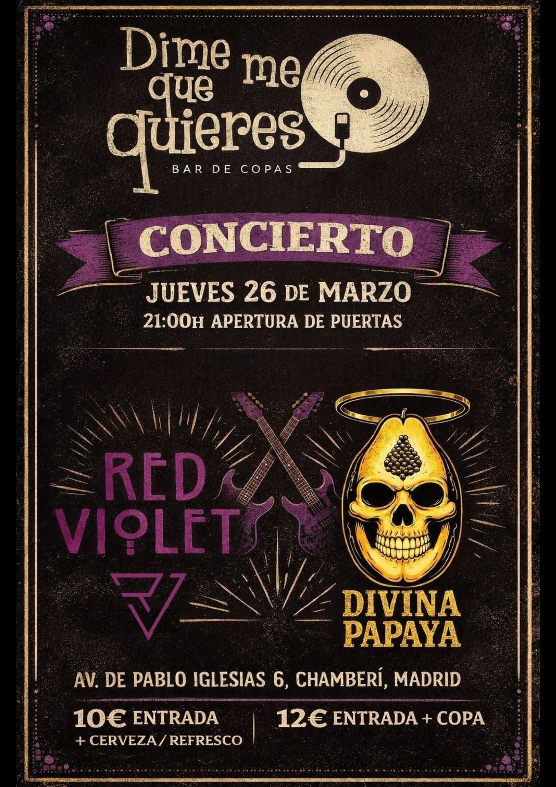 Dime que me quieres Madrid, Reservado para cumpleaños Madrid, Cumpleaños con concierto Madrid, Celebrar cumpleaños Madrid, Local para cumpleaños Madrid, 40 cumpleaños Madrid, Cumpleaños en bar de copas Madrid