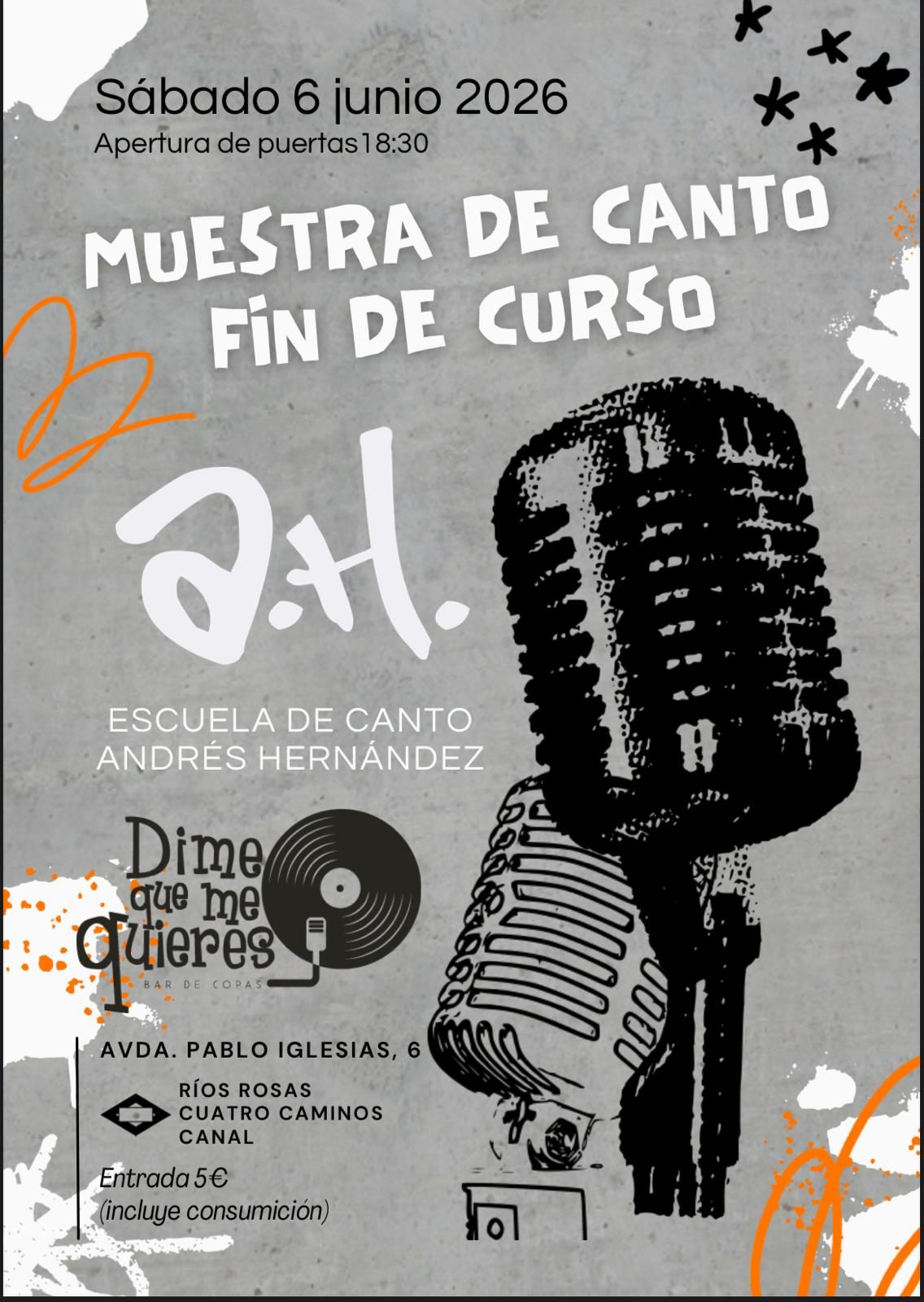 Dime que me quieres Madrid, Reservado para cumpleaños Madrid, Cumpleaños con concierto Madrid, Celebrar cumpleaños Madrid, Local para cumpleaños Madrid, 40 cumpleaños Madrid, Cumpleaños en bar de copas Madrid