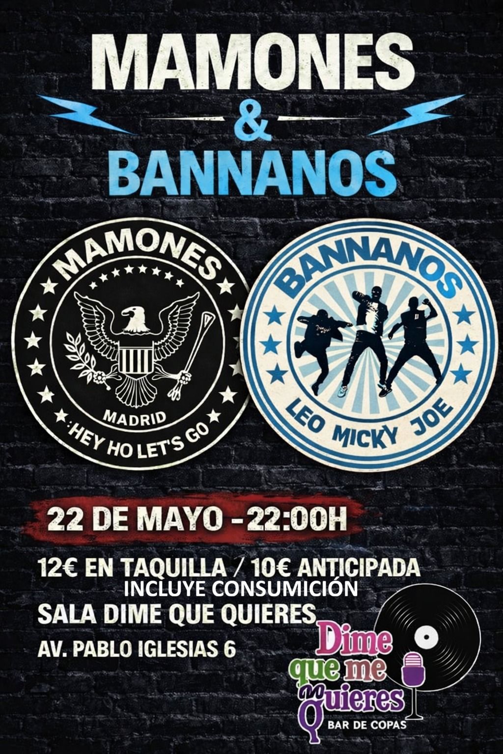 Dime que me quieres Madrid, Reservado para cumpleaños Madrid, Cumpleaños con concierto Madrid, Celebrar cumpleaños Madrid, Local para cumpleaños Madrid, 40 cumpleaños Madrid, Cumpleaños en bar de copas Madrid
